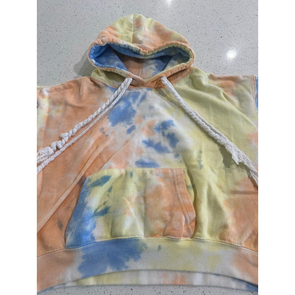 Exist Tie-Dye Cropped Surfer Hoodie Size Large - Picture 2 of 5